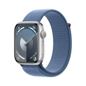 Apple Watch Series 9 GPS 45mm Silver Aluminum Case with Winter Blue Sport Loop - iSTYLE HR