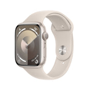 Apple Watch Series 9 GPS 45mm Starlight Aluminum Case with Starlight Sport Band - S/M - iSTYLE HR