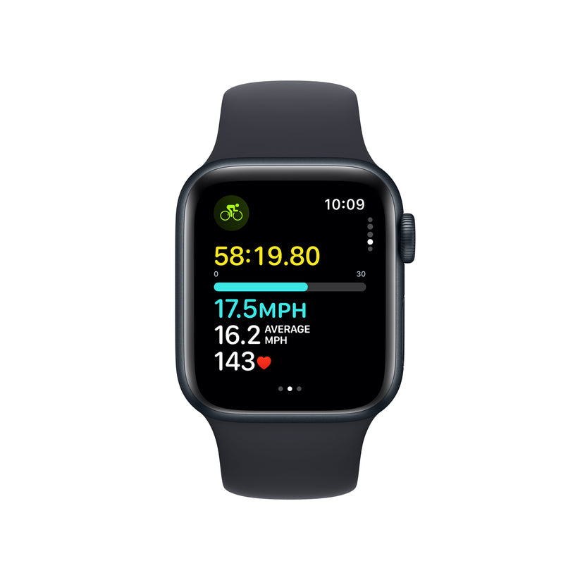 Apple Watch SE GPS 40mm Midnight Aluminum Case with Midnight Sport Band - S/M - iSTYLE HR