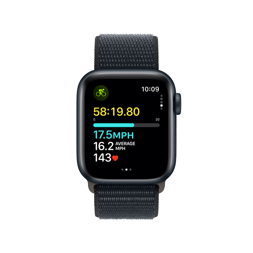 Apple Watch SE GPS 40mm Midnight Aluminum Case with Midnight Sport Loop - iSTYLE HR