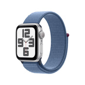 Apple Watch SE GPS 40mm Silver Aluminum Case with Winter Blue Sport Loop - iSTYLE HR