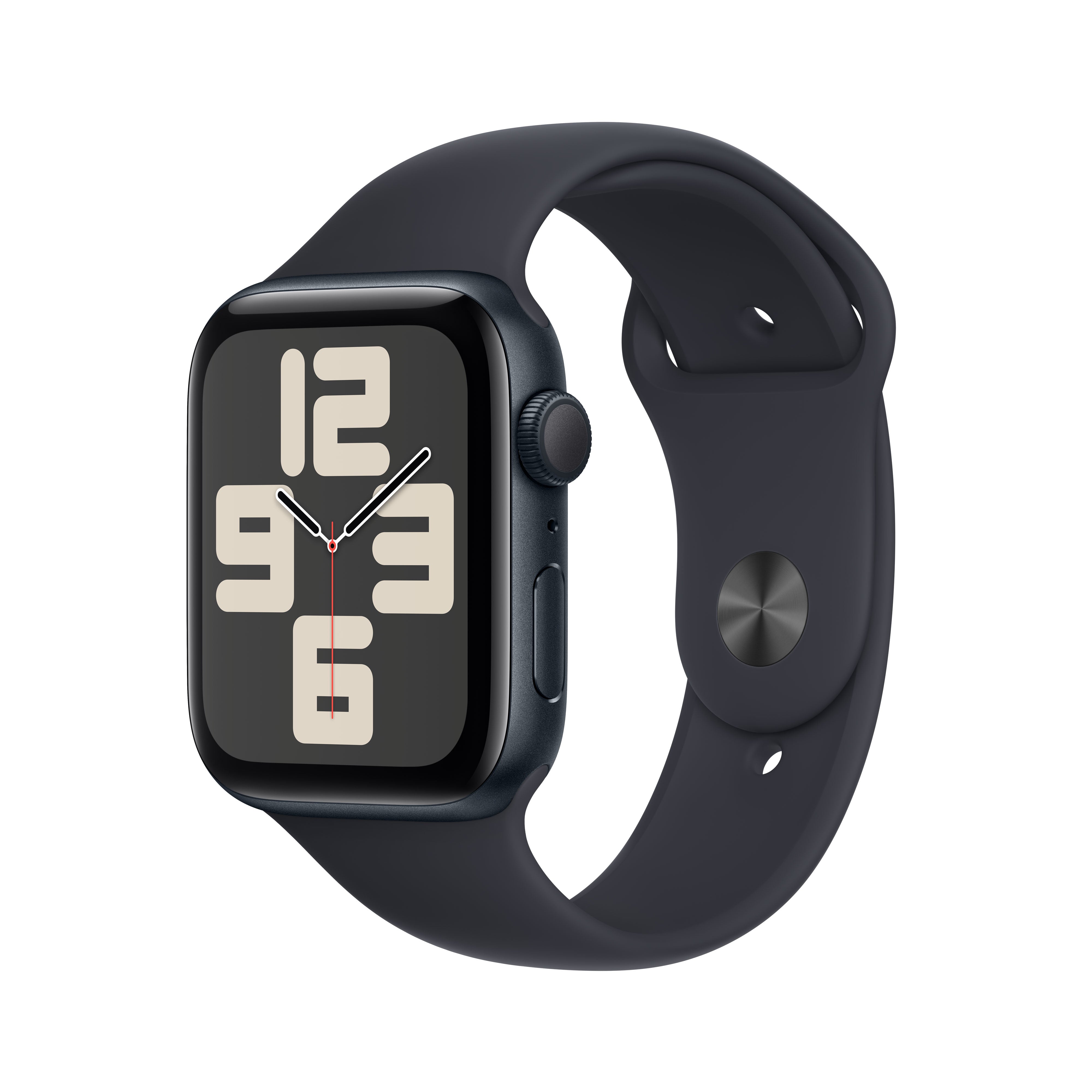 Apple Watch SE GPS 44mm ponoćno aluminijsko kućište s ponoćno crnom Sport Bandom M/L