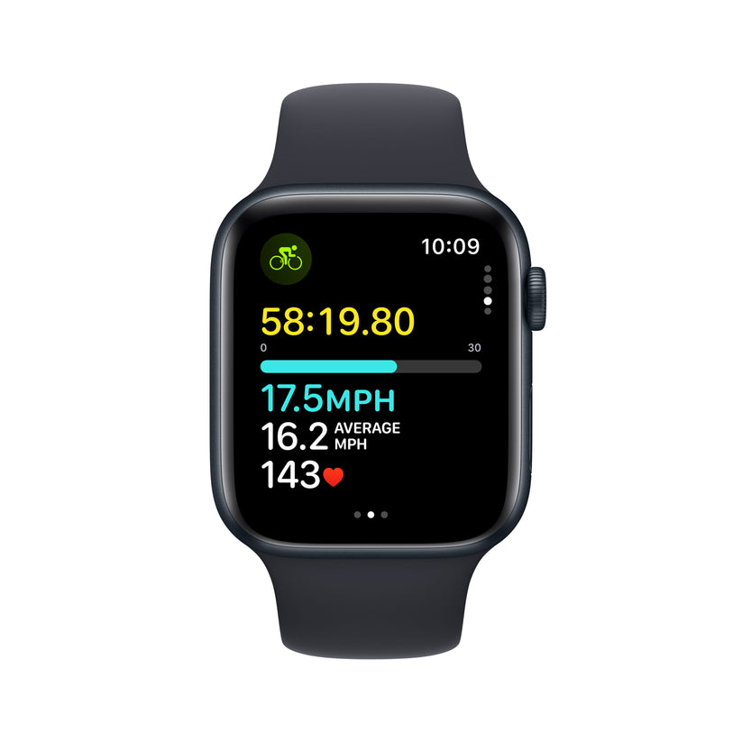 Apple Watch SE GPS 44mm Midnight Aluminum Case with Midnight Sport Band - M/L - iSTYLE HR