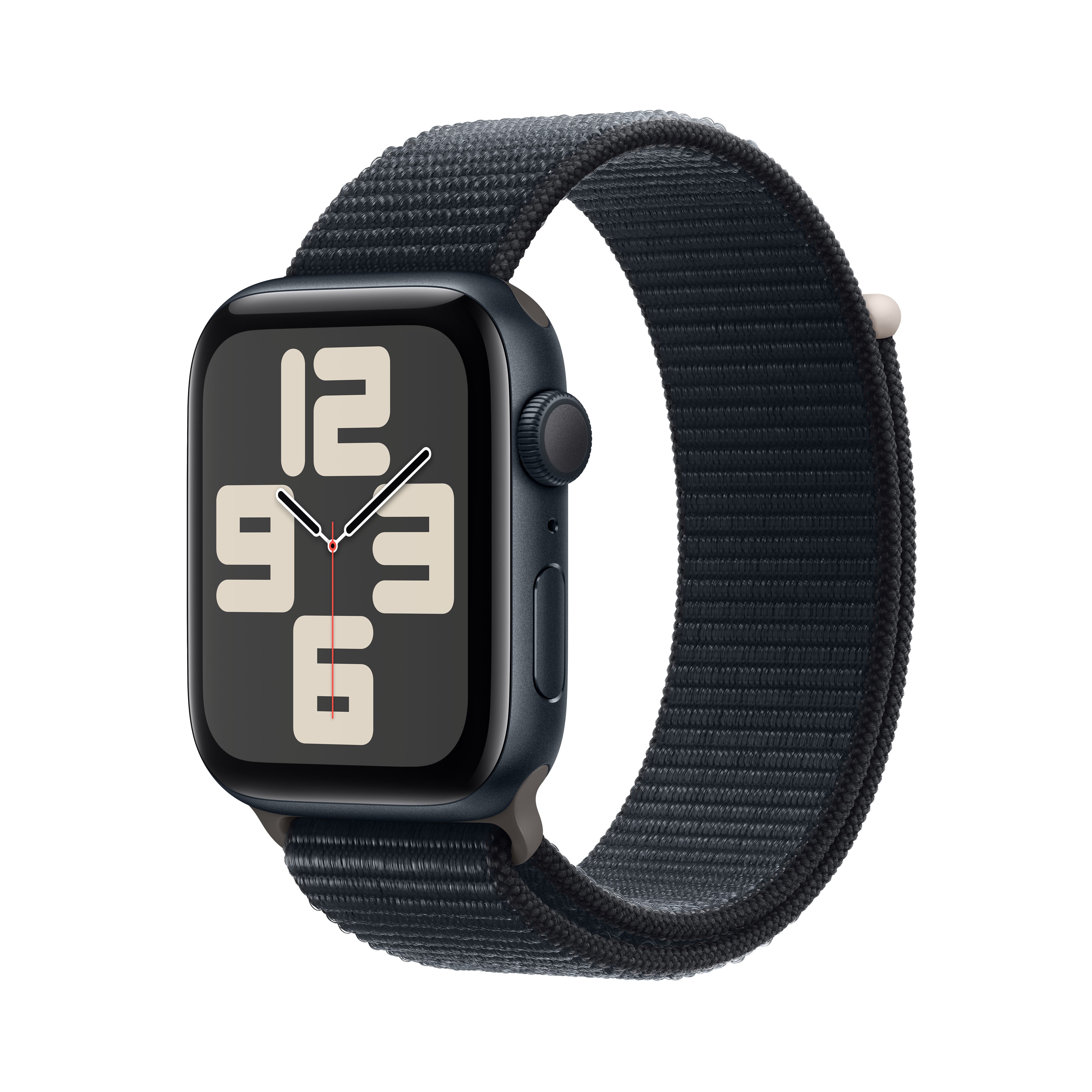 Apple Watch SE GPS 44mm ponoćno aluminijsko kućište s ponoćno crnom Sport Loopom