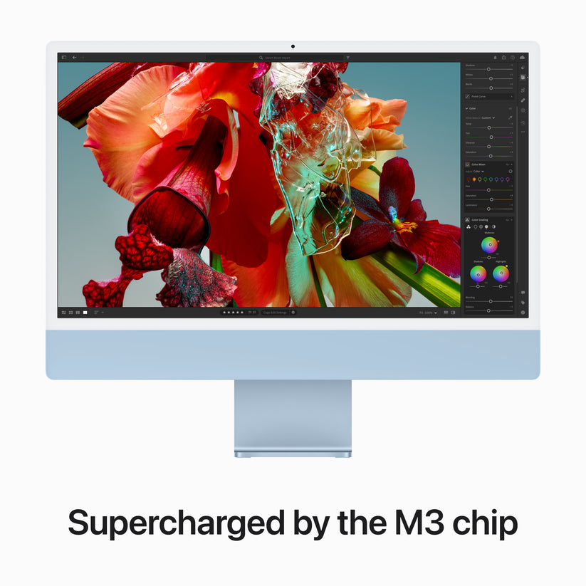 24-inch iMac with Retina 4.5K display: Apple M3 chip with 8‑core CPU and 8‑core GPU, 256GB SSD - Blue - iSTYLE.hr
