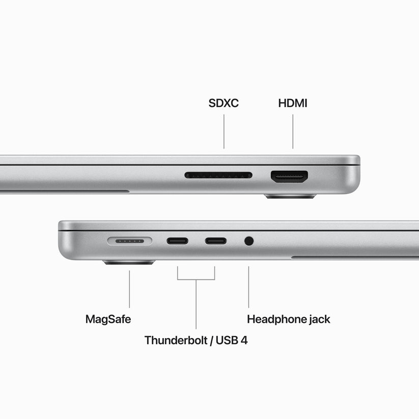 14-inch MacBook Pro: Apple M3 chip with 8‑core CPU and 10‑core GPU, 512GB SSD - Silver - iSTYLE HR