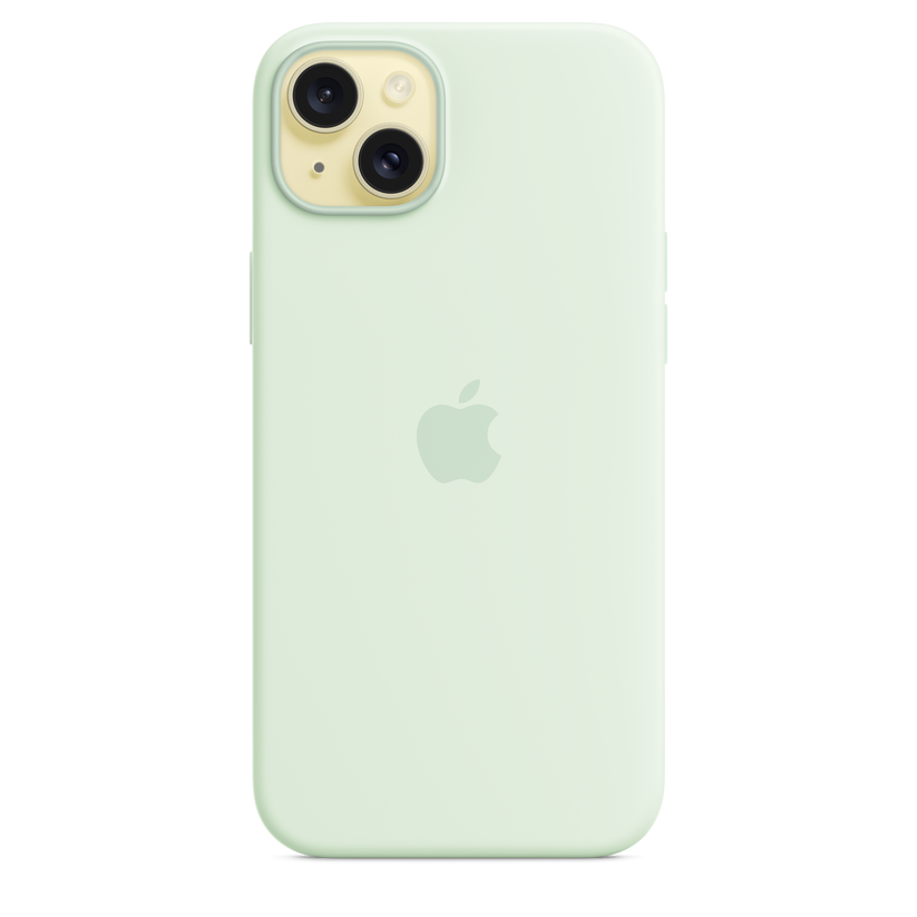 iPhone 15 Plus Silicone Case with MagSafe - Soft Mint - iSTYLE HR