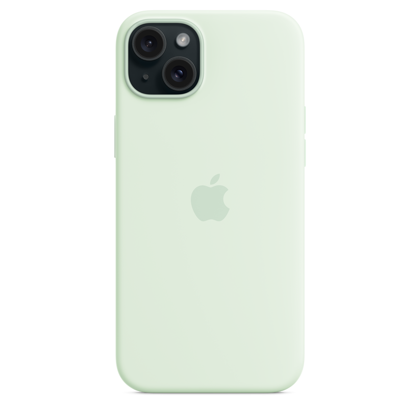 iPhone 15 Plus Silicone Case with MagSafe - Soft Mint - iSTYLE HR