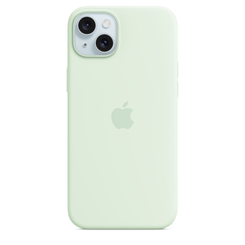 iPhone 15 Plus Silicone Case with MagSafe - Soft Mint - iSTYLE HR