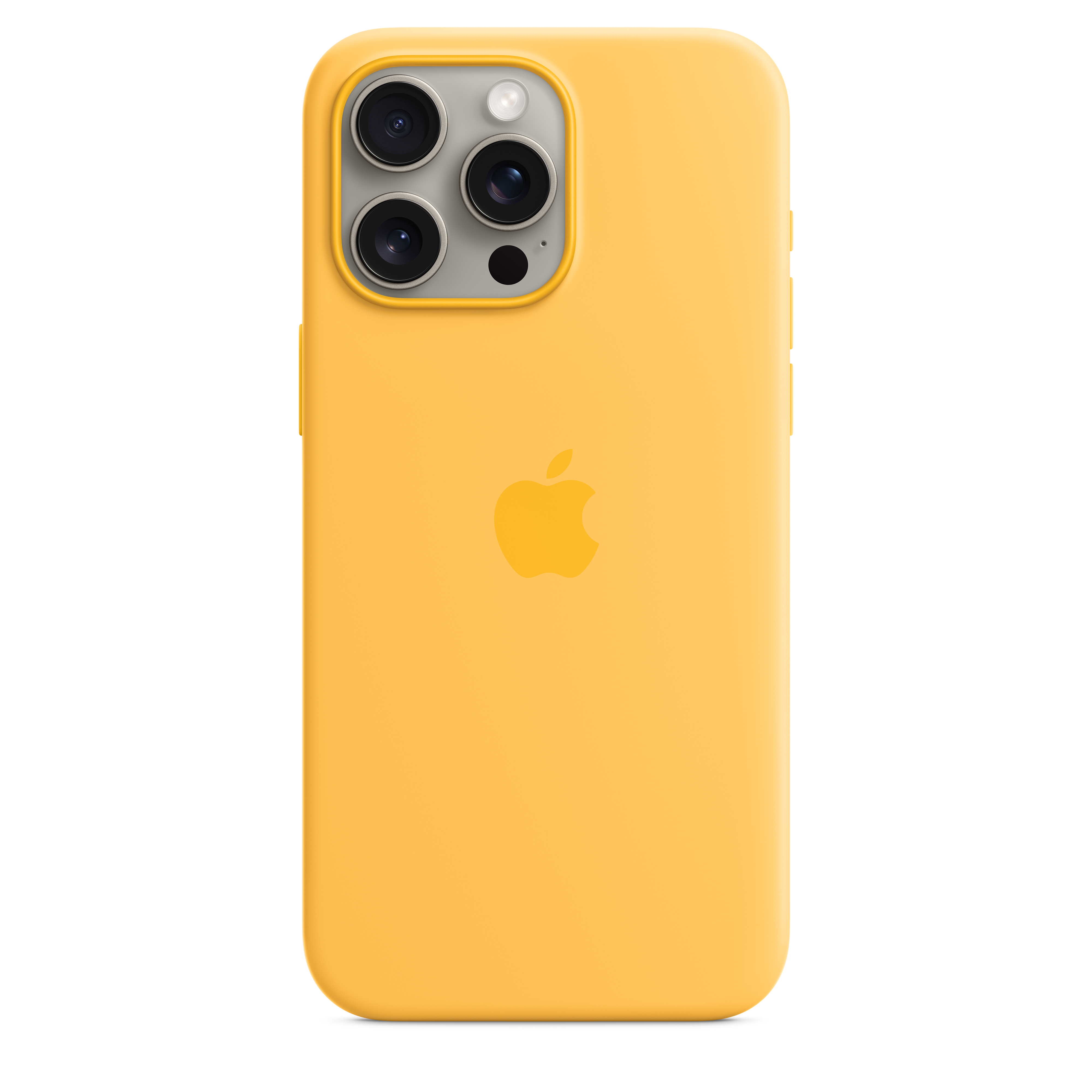 Silikonska maskica s MagSafe za iPhone 15 Pro Max - sunčano žuta
