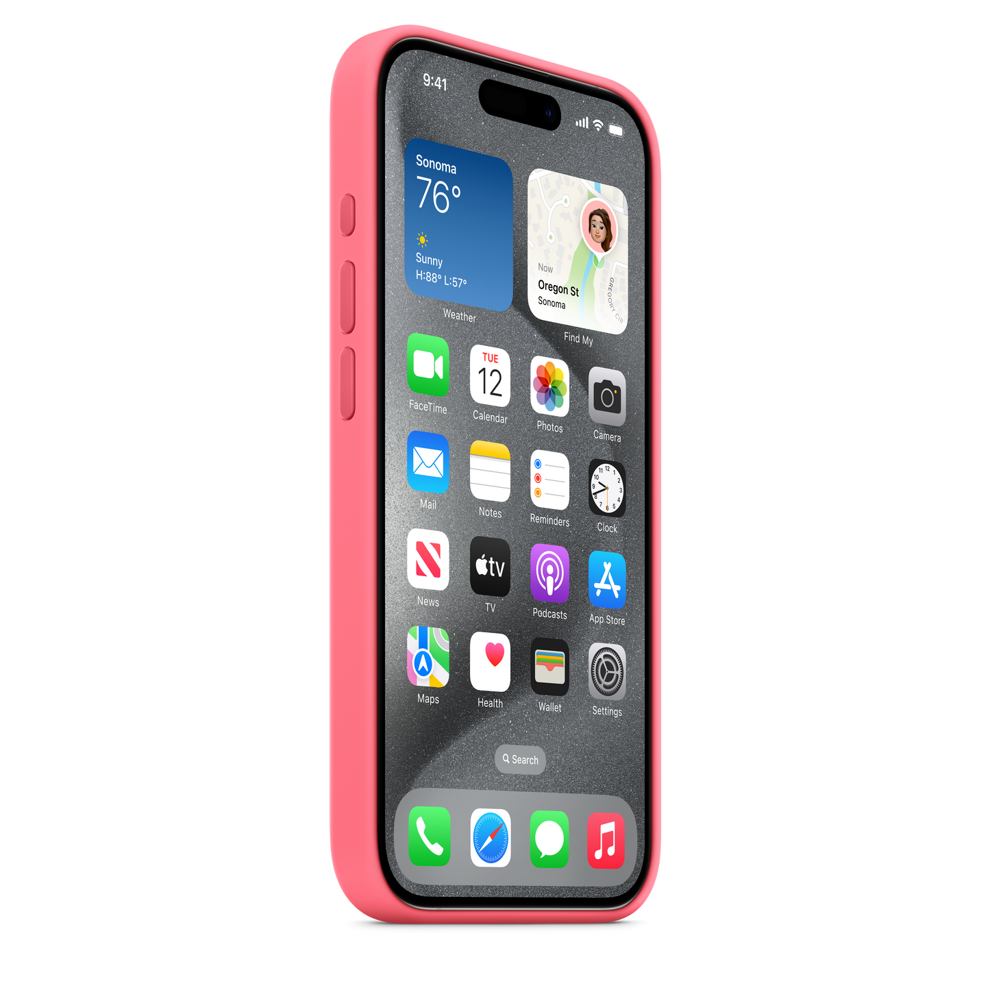 iPhone 15 Pro Silicone Case with MagSafe - Pink - iSTYLE HR