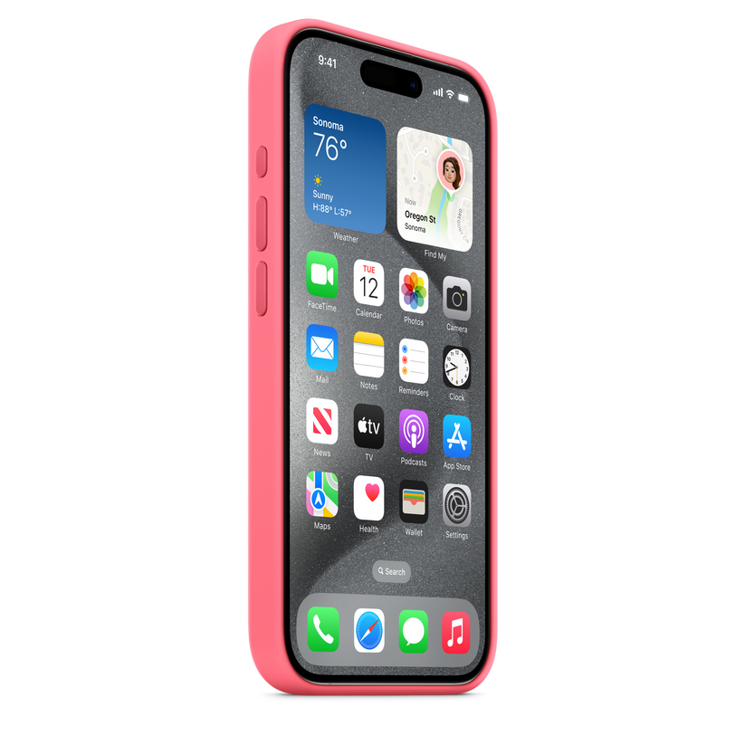 iPhone 15 Pro Silicone Case with MagSafe - Pink - iSTYLE HR