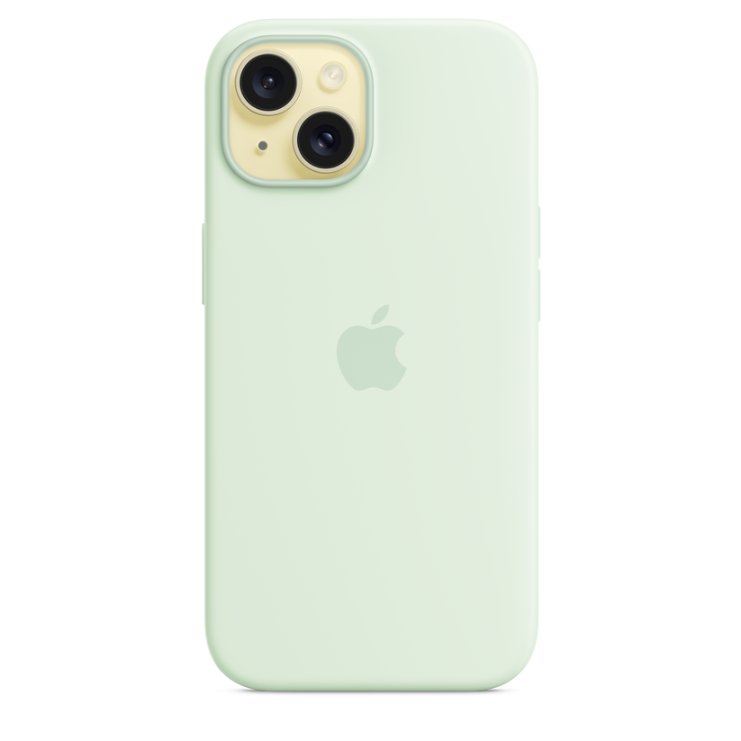 iPhone 15 Silicone Case with MagSafe - Soft Mint - iSTYLE HR