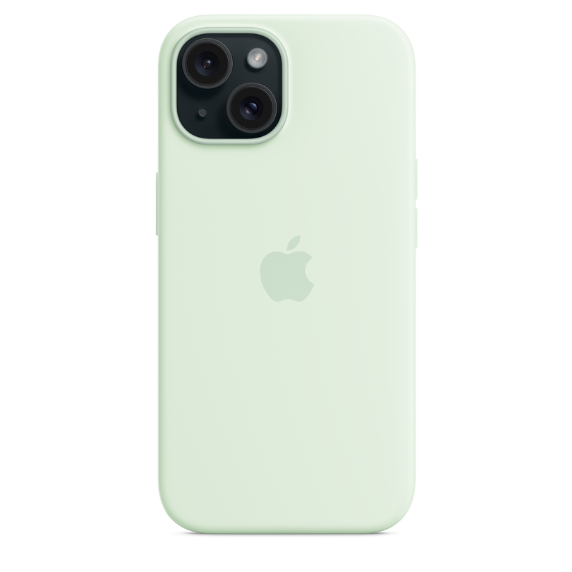 iPhone 15 Silicone Case with MagSafe - Soft Mint - iSTYLE HR