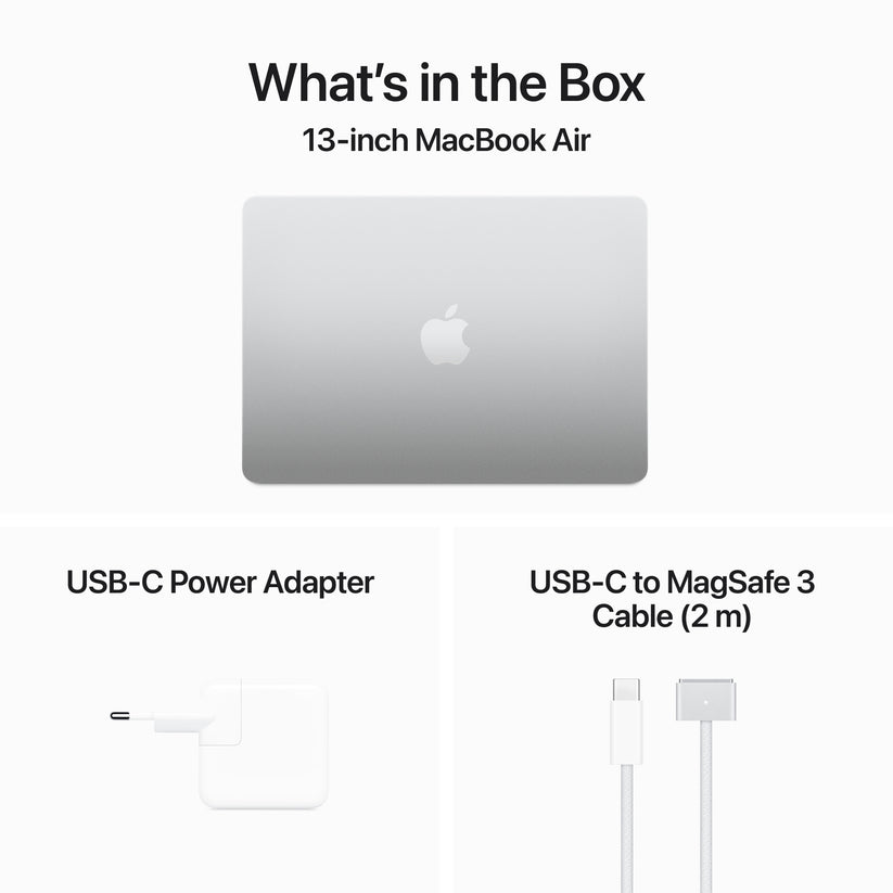 13-inch MacBook Air: Apple M3 chip with 8‑core CPU and 8‑core GPU, 256GB SSD - Silver - iSTYLE HR