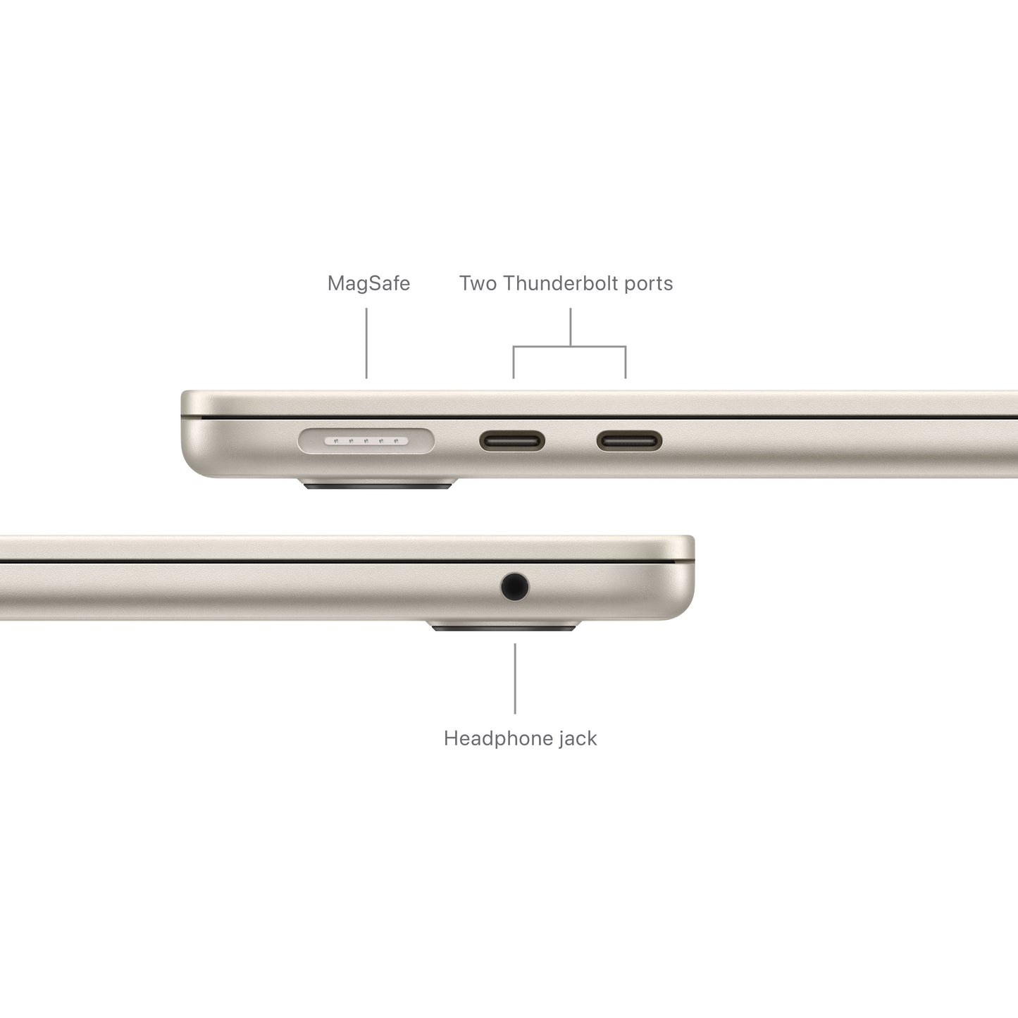 13-inch MacBook Air: Apple M3 chip with 8‑core CPU and 8‑core GPU, 256GB SSD - Starlight - iSTYLE HR