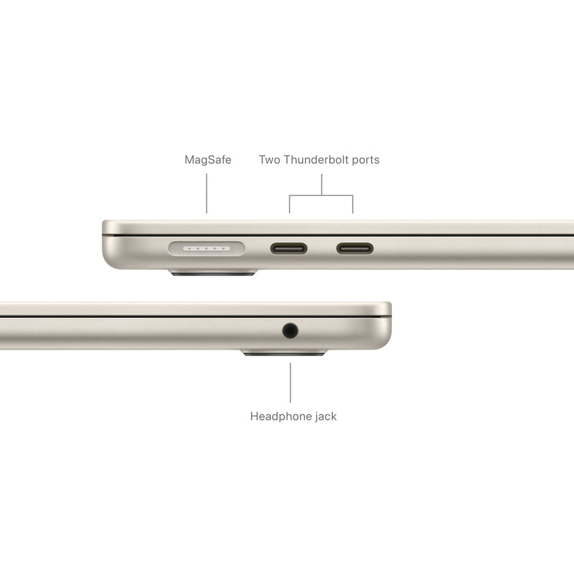 13-inch MacBook Air: Apple M3 chip with 8‑core CPU and 8‑core GPU, 256GB SSD - Starlight - iSTYLE HR