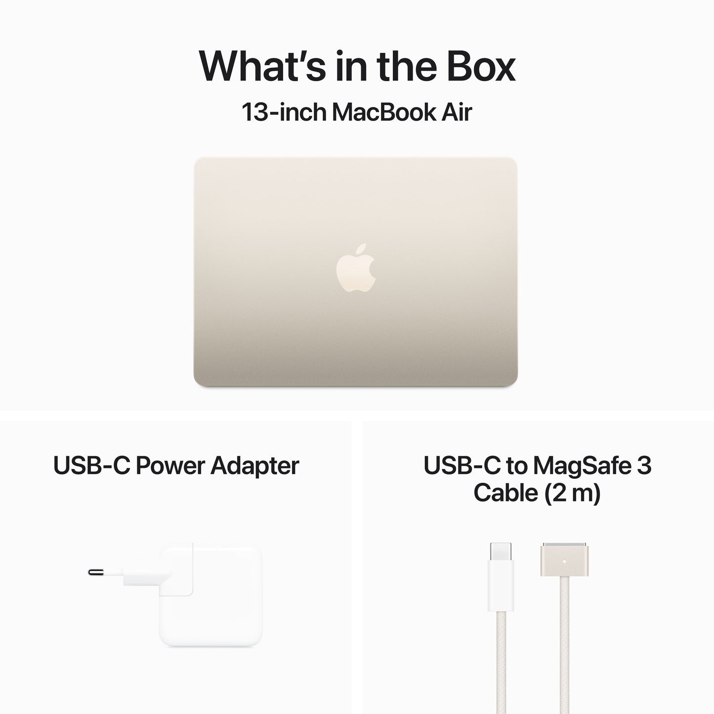 13-inch MacBook Air: Apple M3 chip with 8‑core CPU and 8‑core GPU, 256GB SSD - Starlight - iSTYLE HR