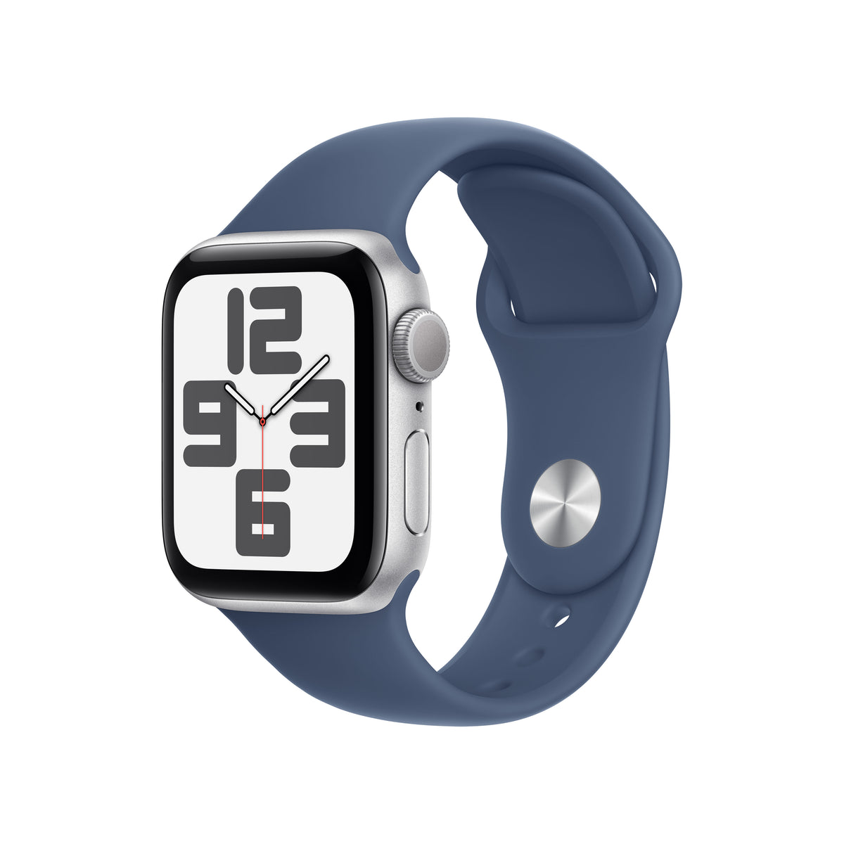 Apple Watch SE GPS 40 mm srebrno aluminijsko kućište s denim Sport Band-om S/M