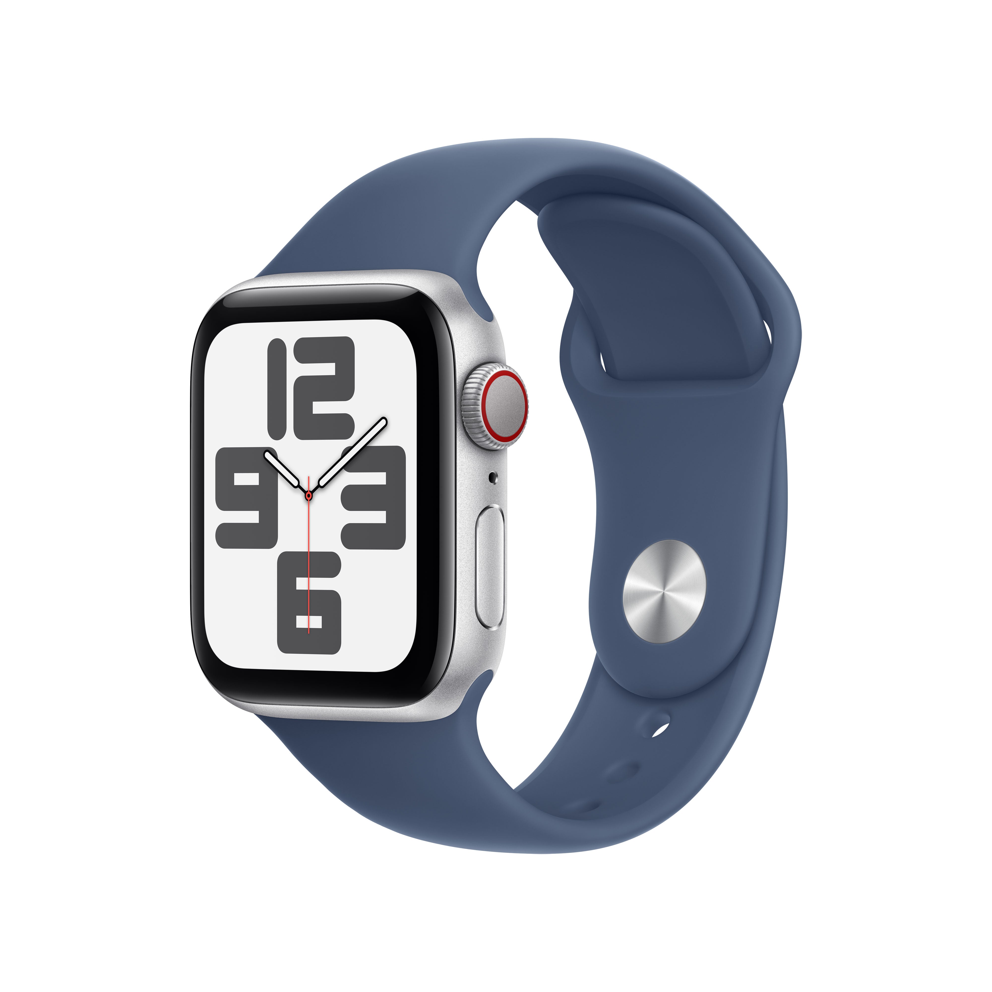 Apple OpenBox Watch SE GPS + Cellular 40 mm srebrno aluminijsko kućište s denim Sport Band-om M/L