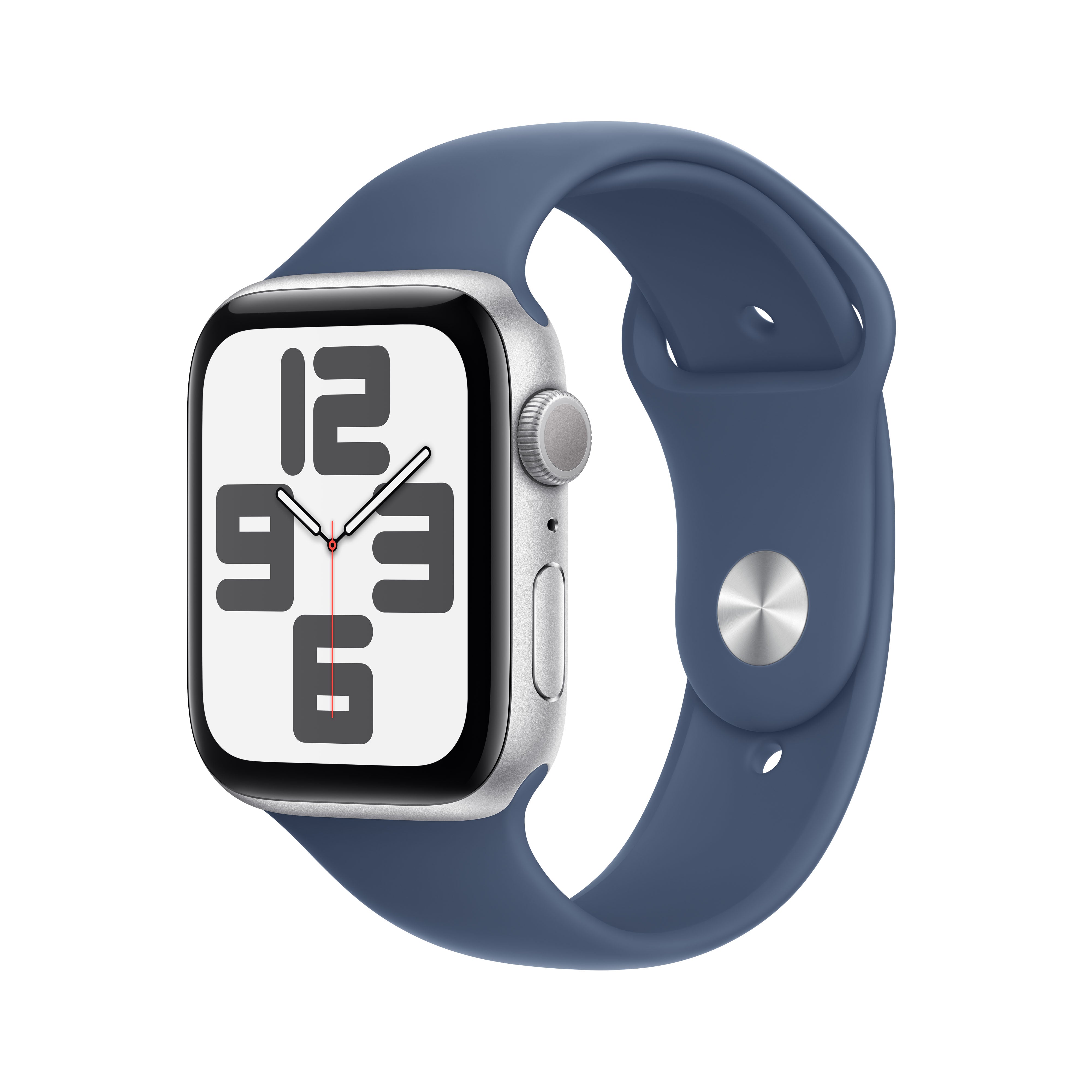 Apple Watch SE GPS 44 mm srebrno aluminijsko kućište sa Sport Band-om traper M/L