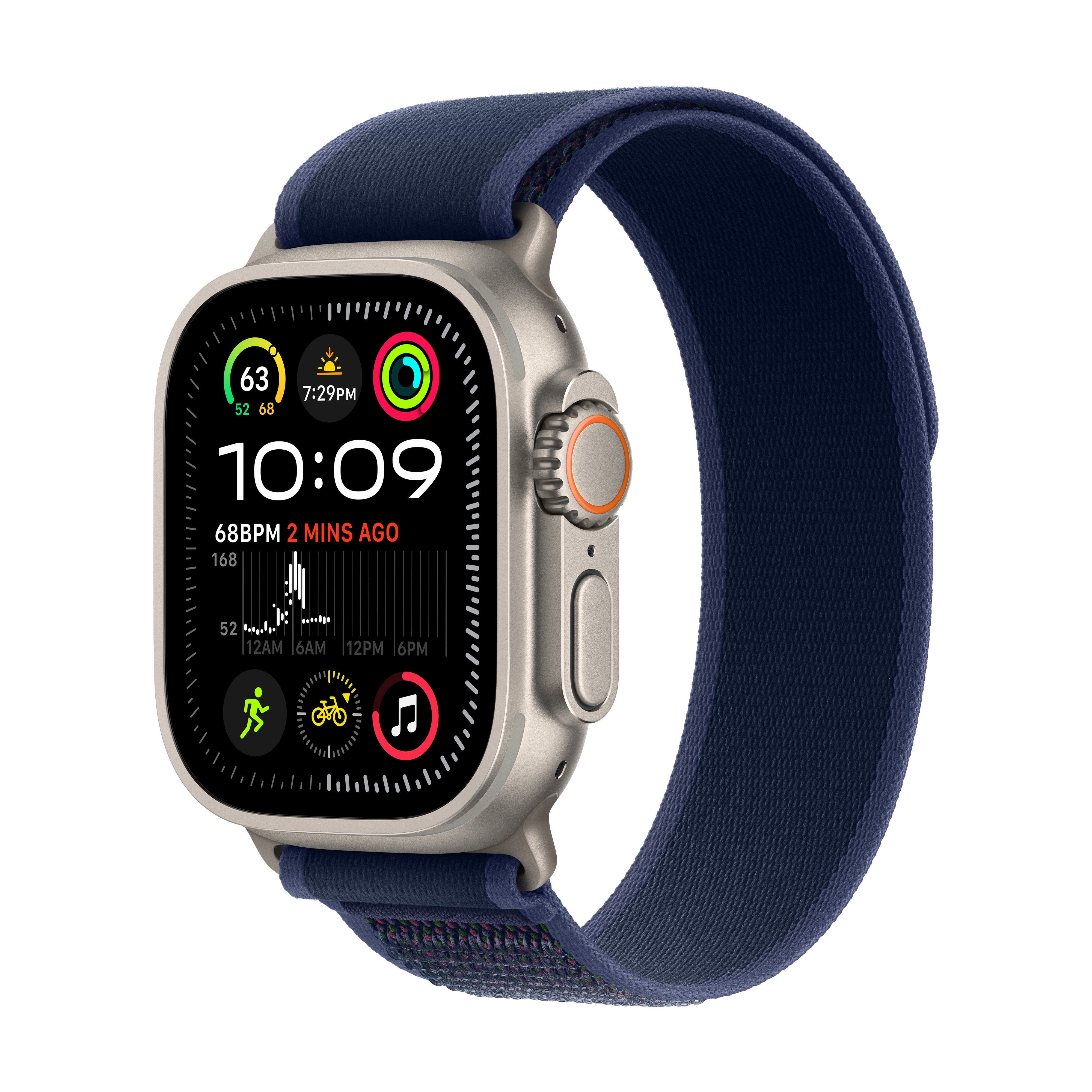 Apple Watch Ultra 2 GPS + Cellular 49 mm kućište od prirodnog titanija s plavim Trail Loop-om M/L