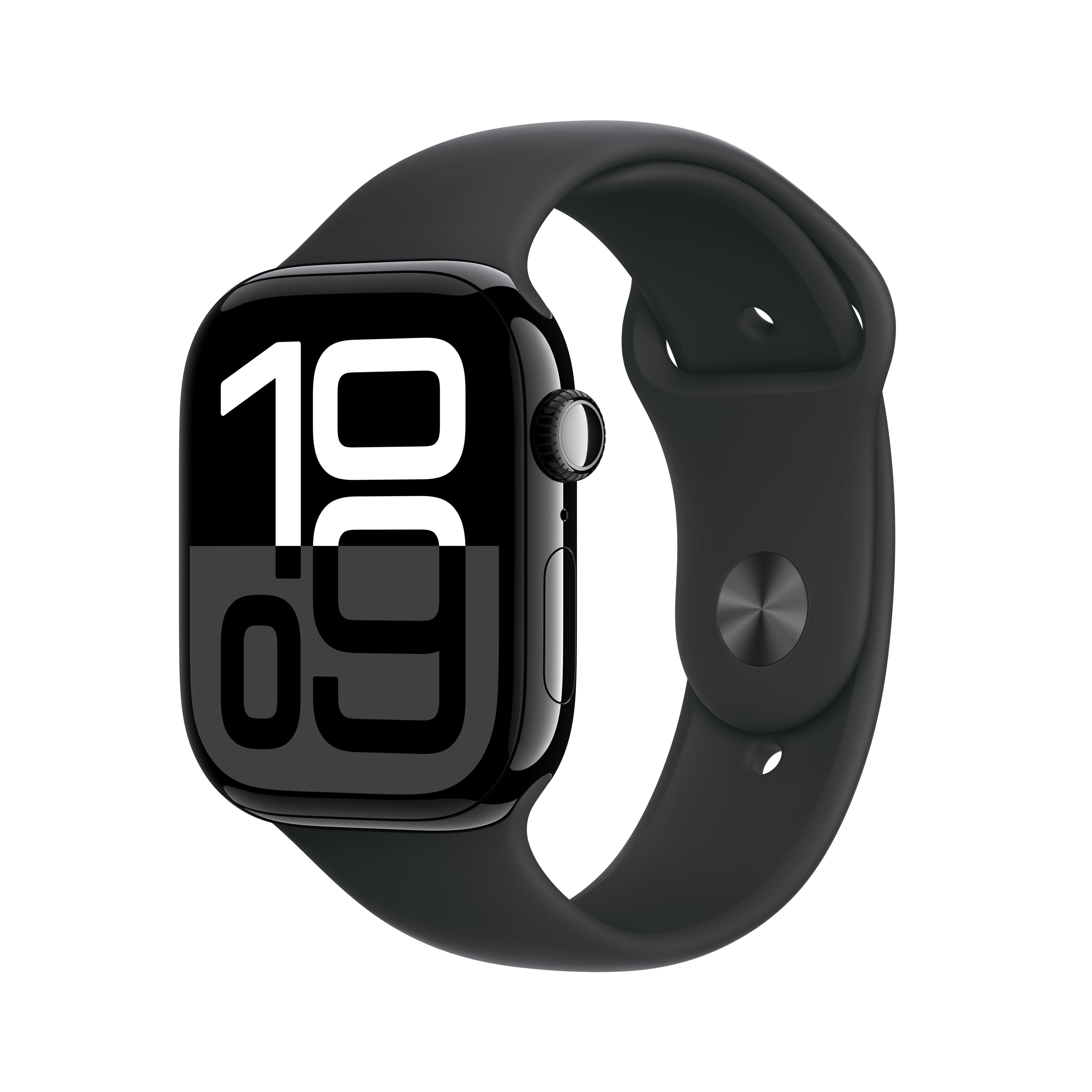 Apple Watch Series 10 GPS 46 mm mlazno crno aluminijsko kućište s crnim Sport Band-om M/L