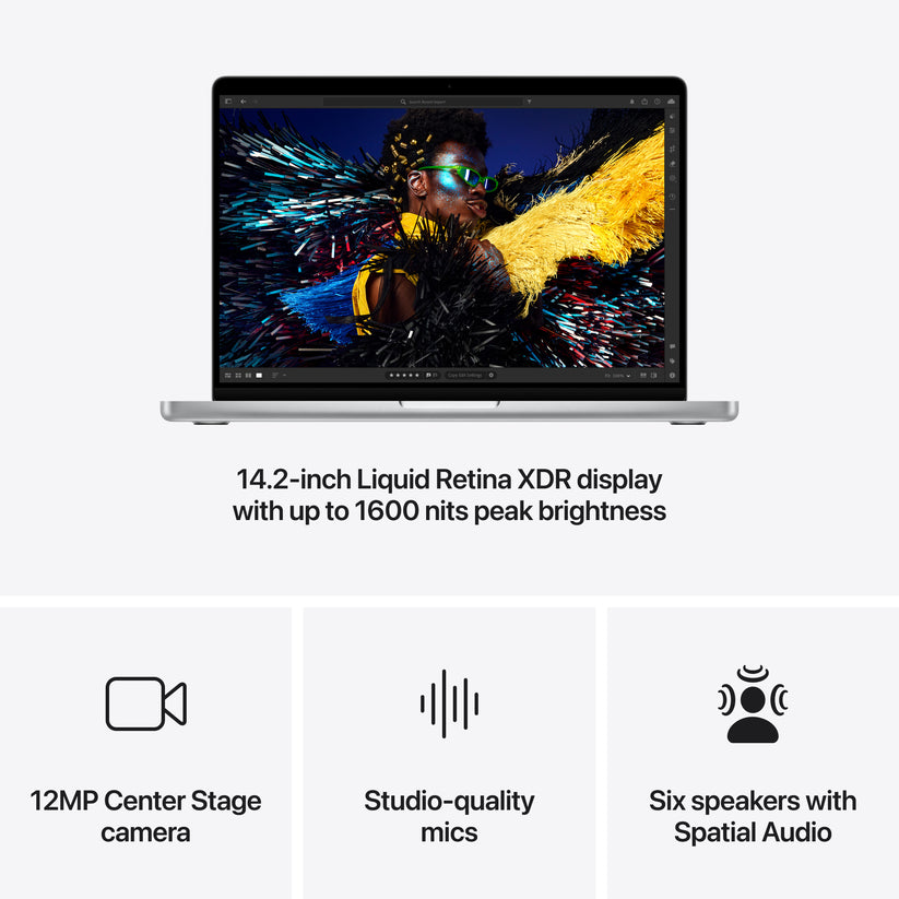 14-inch MacBook Pro: Apple M4 chip with 10-core CPU and 10-core GPU, 1TB SSD - Silver - iSTYLE.hr