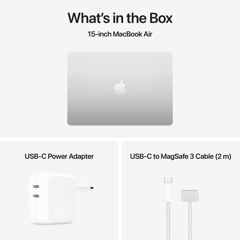15-inch MacBook Air: Apple M4 chip with 10-core CPU and 10-core GPU, 512GB SSD - Silver - iSTYLE.hr