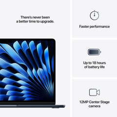 MacBook Air 13 CTO: Čip M4 s 10-jezgrenim CPU i 10-jezgrenim GPU, 256 GB SSD, 24 GB RAM, Hrvatski - Ponoćna