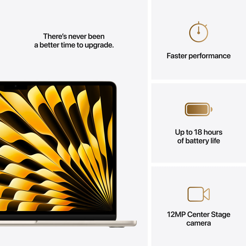 MacBook Air 13 CTO: Čip M4 s 10-jezgrenim CPU i 10-jezgrenim GPU, 256 GB SSD, 24 GB RAM, Hrvatski - Zvjezdana