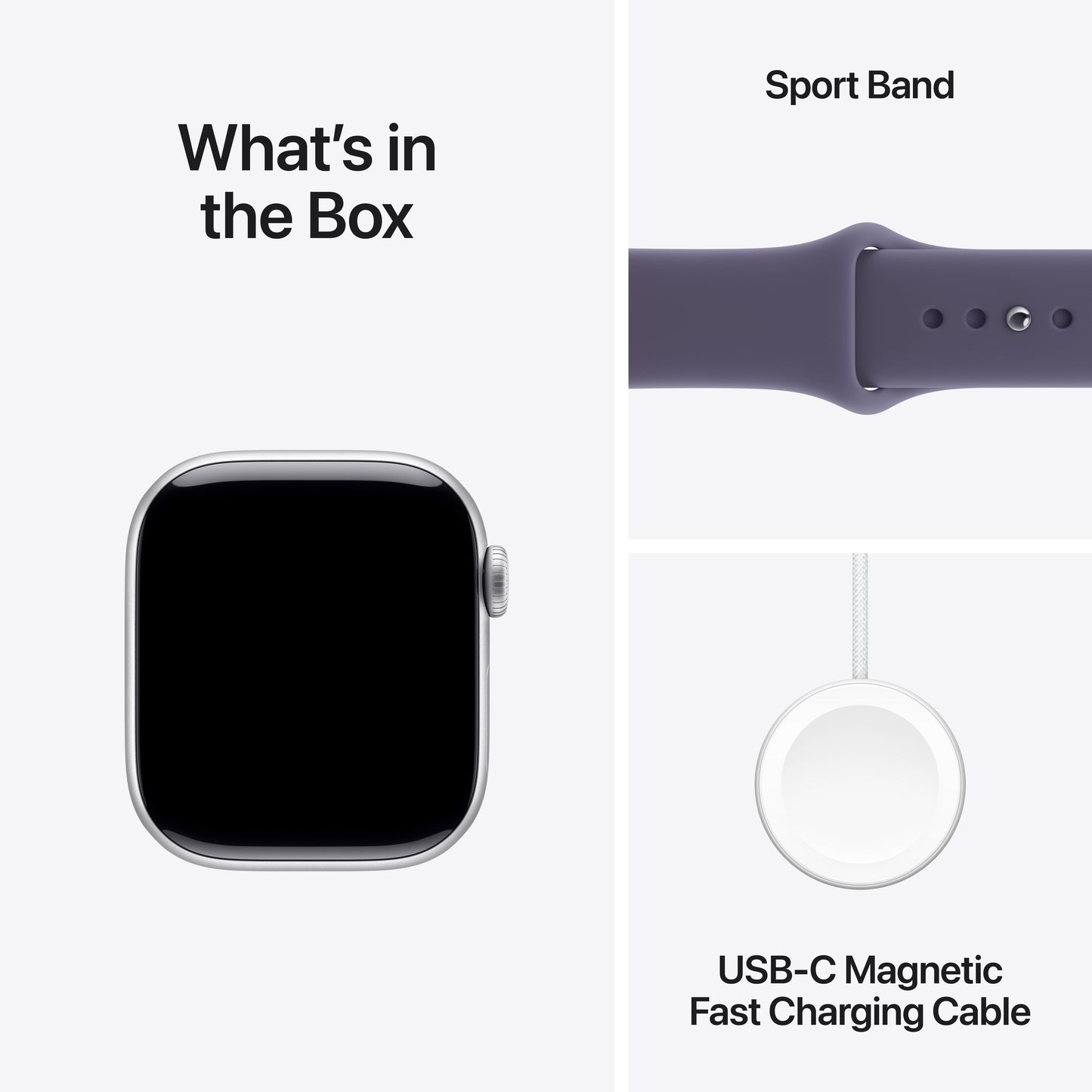 Apple Watch Series 11 GPS 42mm Silver Aluminium Case with Purple Fog Sport Band - S/M - iSTYLE.hr