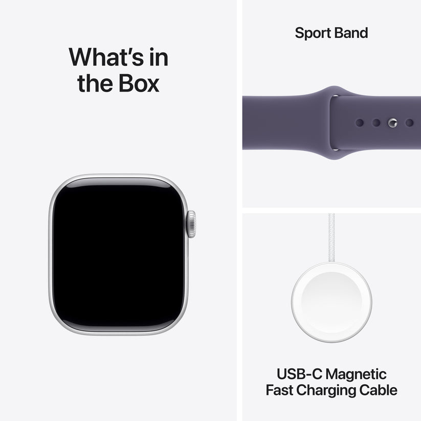 Apple Watch Series 11 GPS 42mm Silver Aluminium Case with Purple Fog Sport Band - S/M - iSTYLE.hr