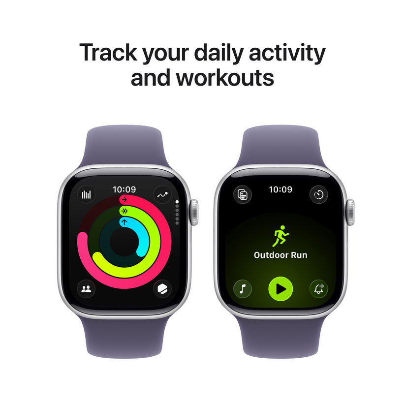 Apple Watch Series 11 GPS + Cellular 42mm Silver Aluminium Case with Purple Fog Sport Band - S/M - iSTYLE.hr
