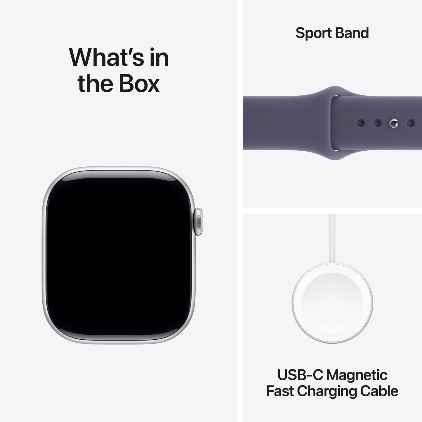 Apple Watch Series 11 GPS 46mm Silver Aluminium Case with Purple Fog Sport Band - M/L - iSTYLE.hr