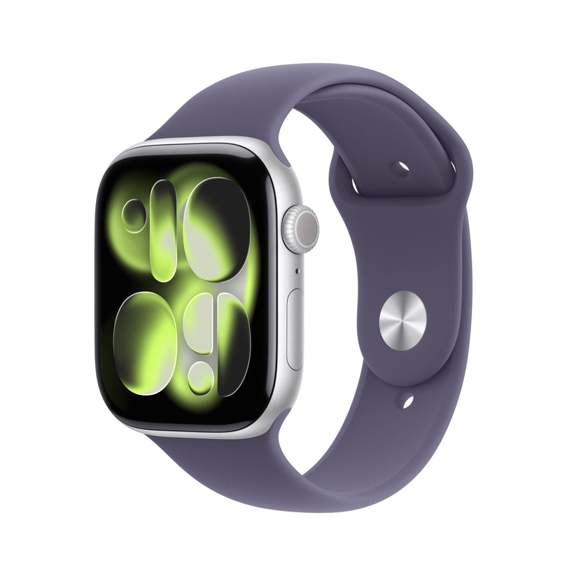 Apple Watch Series 11 GPS + Cellular 46mm Silver Aluminium Case with Purple Fog Sport Band - S/M - iSTYLE.hr