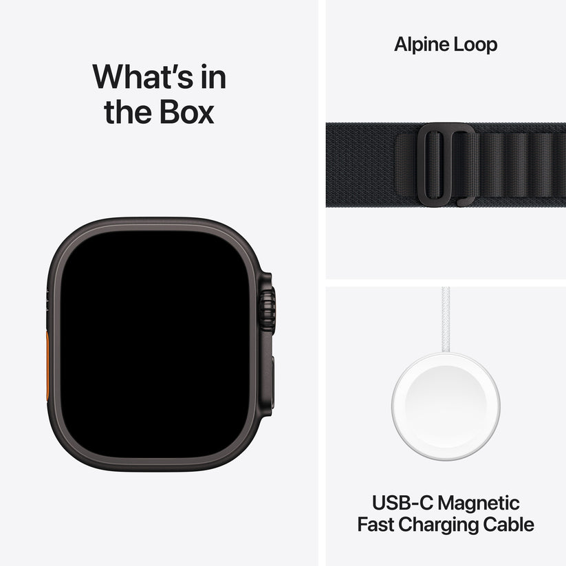 Apple Watch Ultra 3 GPS + Cellular 49mm Black Titanium Case with Black Alpine Loop - Small - iSTYLE.hr