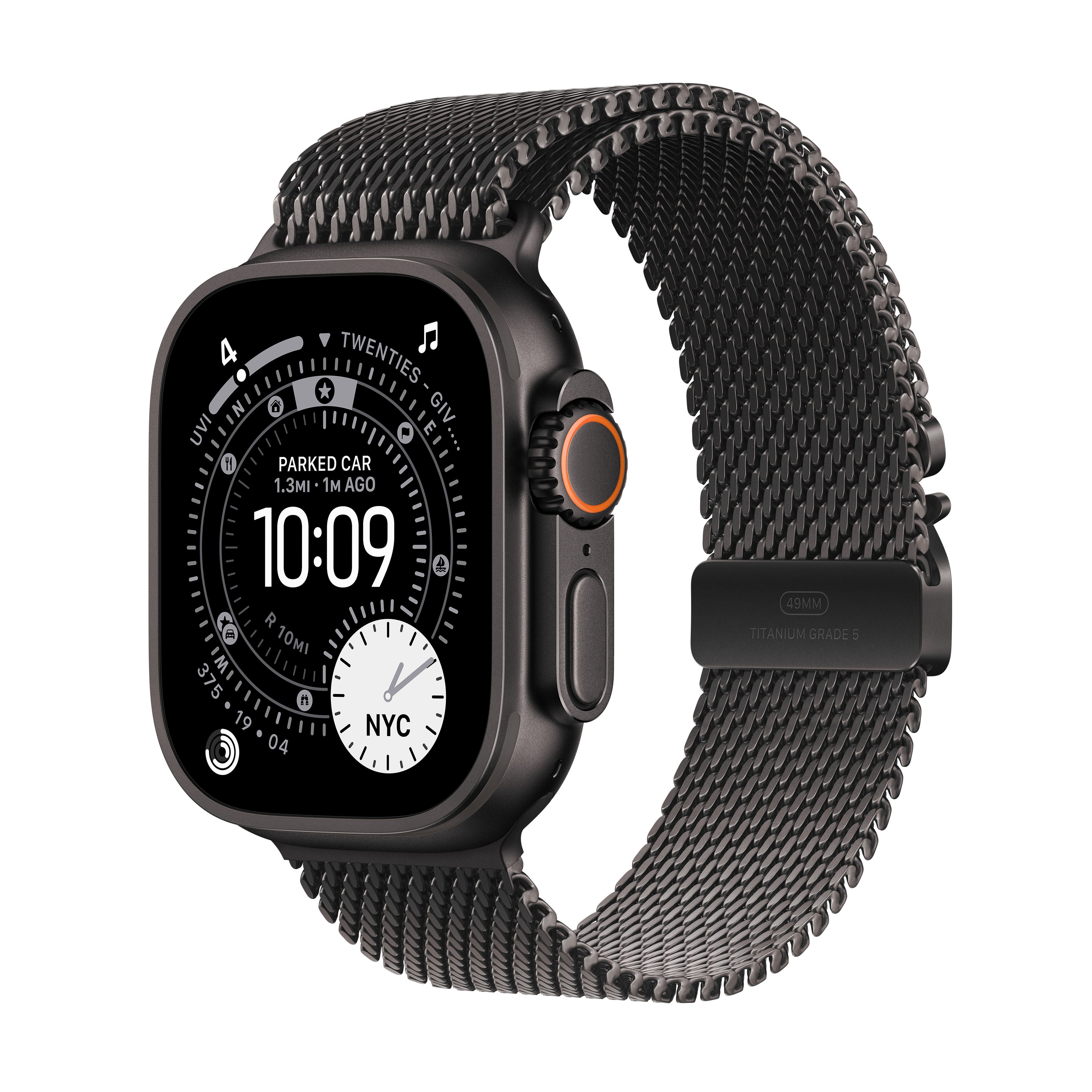 Apple Watch Ultra 3 GPS + Cellular 49 mm kućište od crnog titanija s Milanese Loop-om od crnog titanija Medium