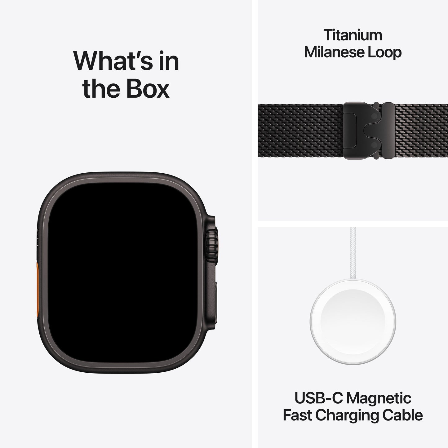 Apple Watch Ultra 3 GPS + Cellular 49mm Black Titanium Case with Black Titanium Milanese Loop - Small - iSTYLE.hr