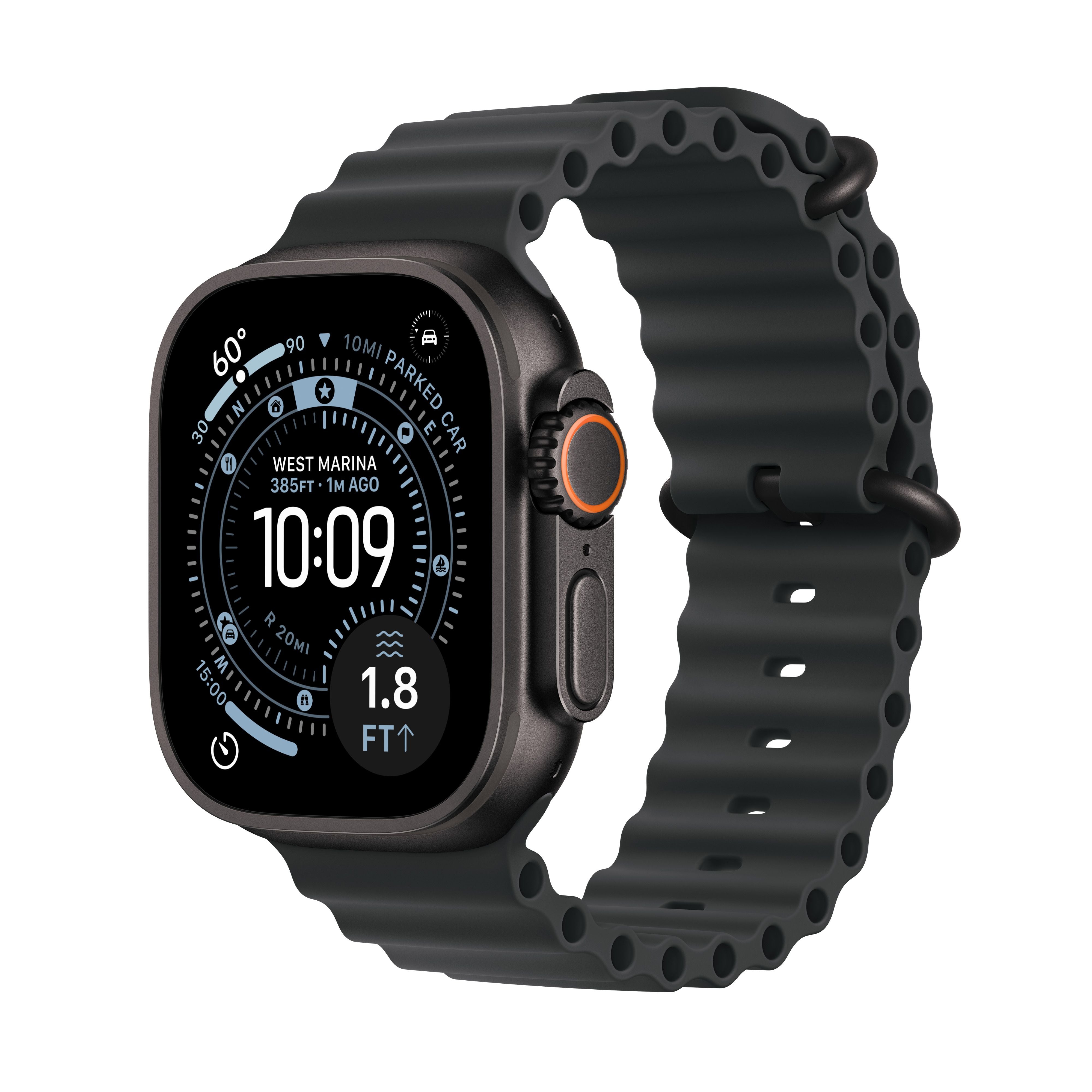 Apple Watch Ultra 3 GPS + Cellular 49 mm kućište od crnog titanija s crnim Ocean Band-om