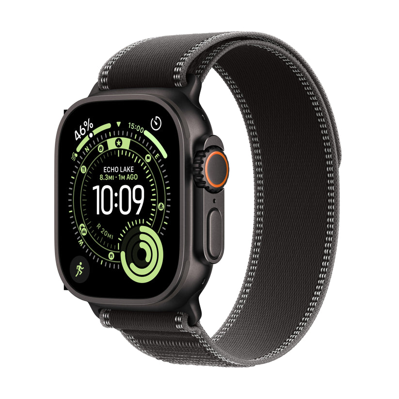 Apple Watch Ultra 3 GPS + Cellular 49mm Black Titanium Case with Black/Charcoal Trail Loop - M/L - iSTYLE.hr