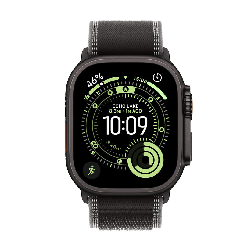 Apple Watch Ultra 3 GPS + Cellular 49mm Black Titanium Case with Black/Charcoal Trail Loop - M/L - iSTYLE.hr