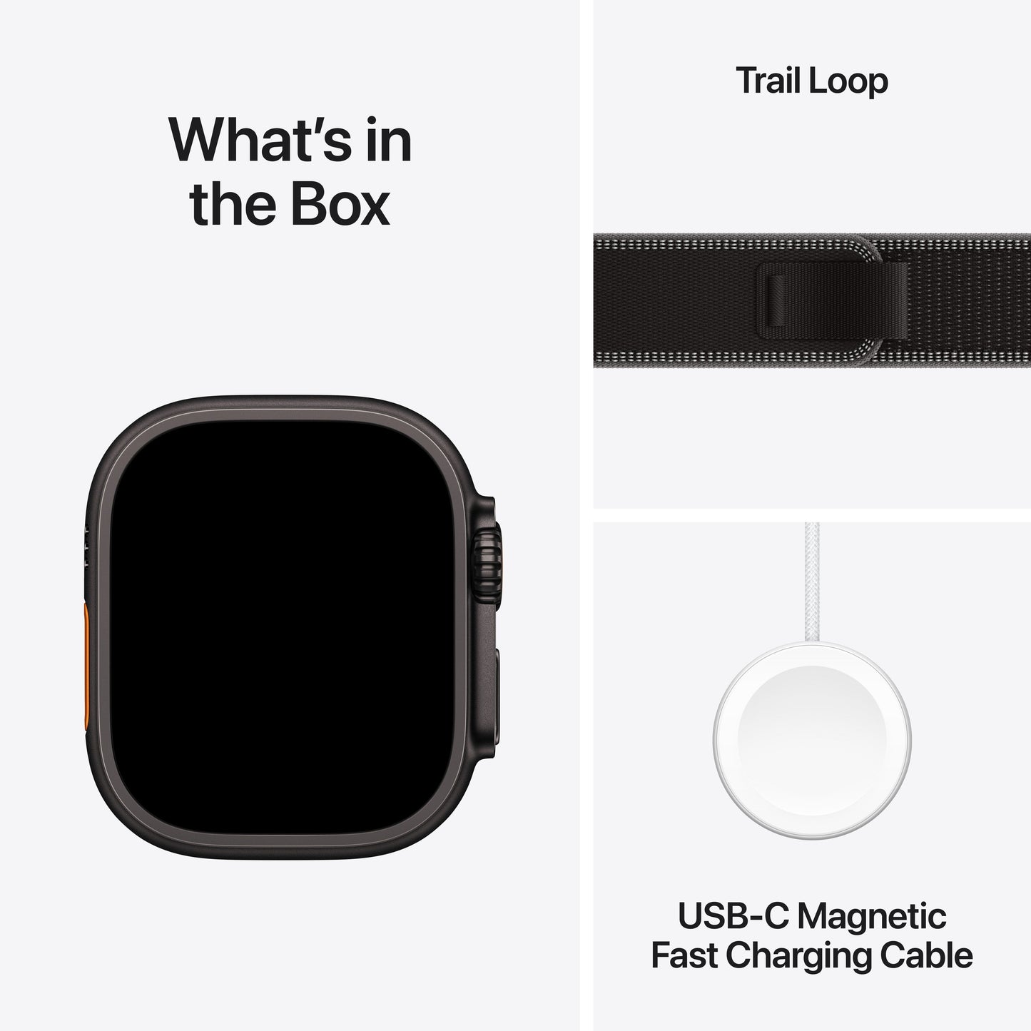 Apple Watch Ultra 3 GPS + Cellular 49mm Black Titanium Case with Black/Charcoal Trail Loop - M/L - iSTYLE.hr
