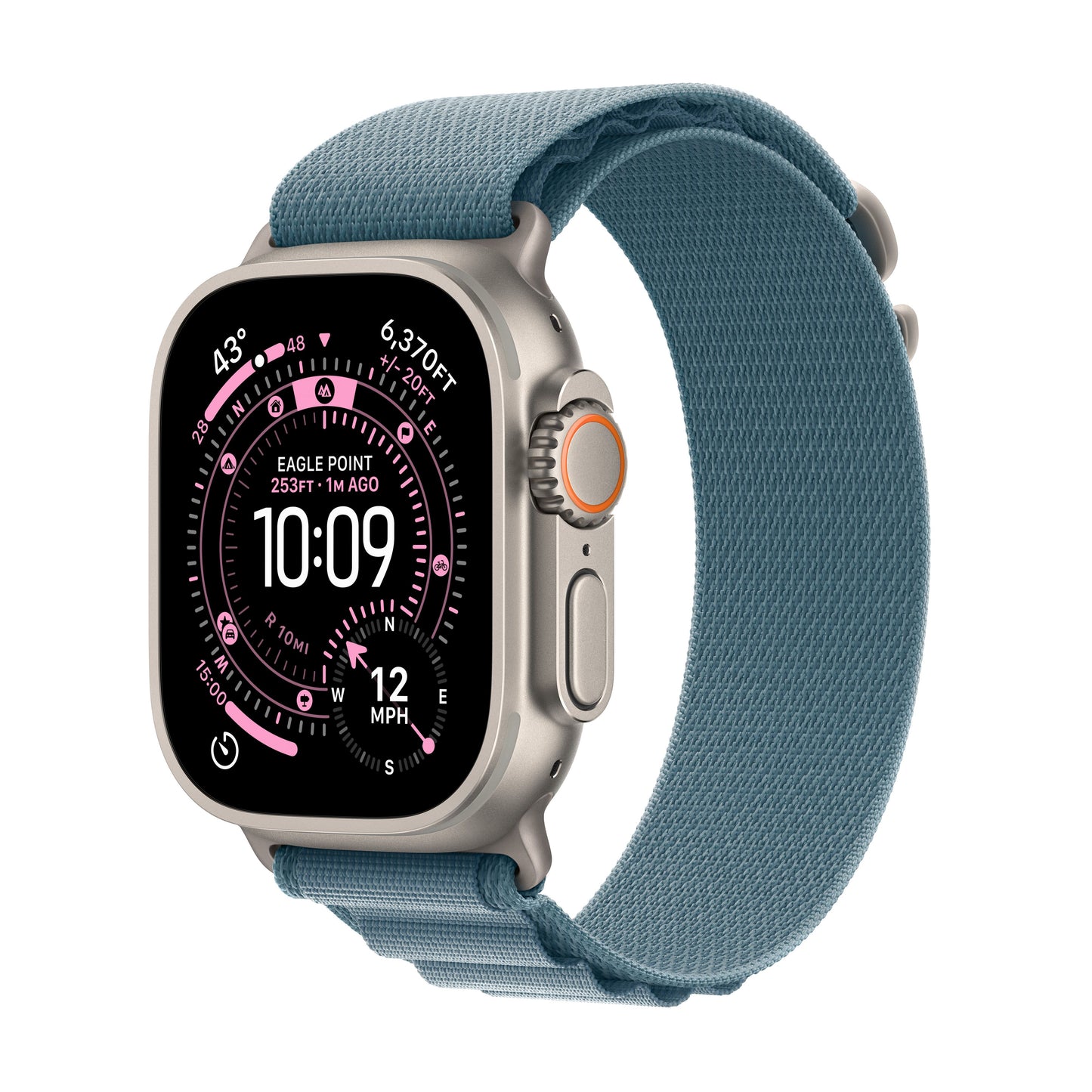 Apple Watch Ultra 3 GPS + Cellular 49mm Natural Titanium Case with Light Blue Alpine Loop - Large - iSTYLE.hr