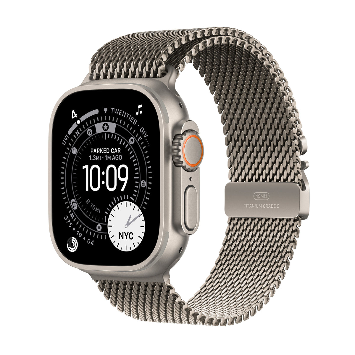 Apple Watch Ultra 3 GPS + Cellular 49 mm kućište od prirodnog titanija s Milanese Loop-om od prirodnog titanija Large