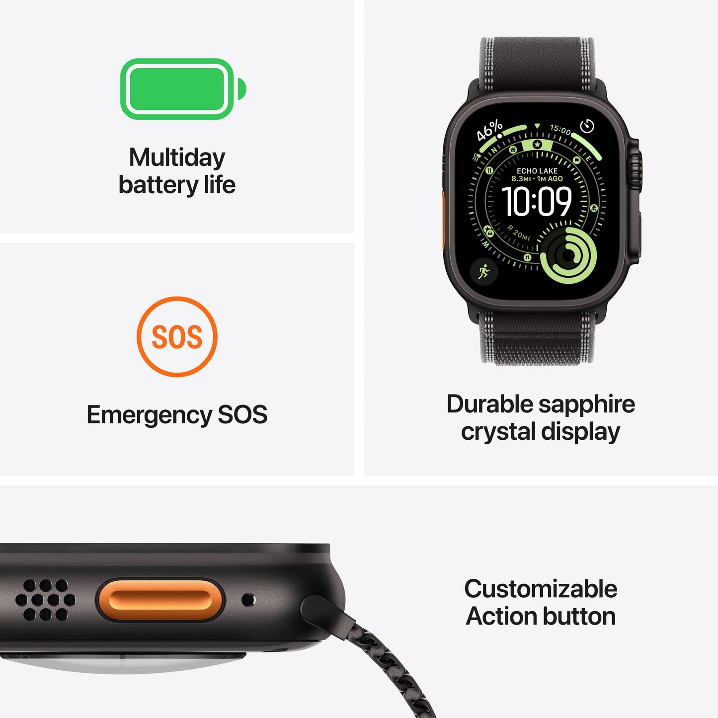 Apple Watch Ultra 3 GPS + Cellular 49mm Natural Titanium Case with Natural Titanium Milanese Loop - Large - iSTYLE.hr