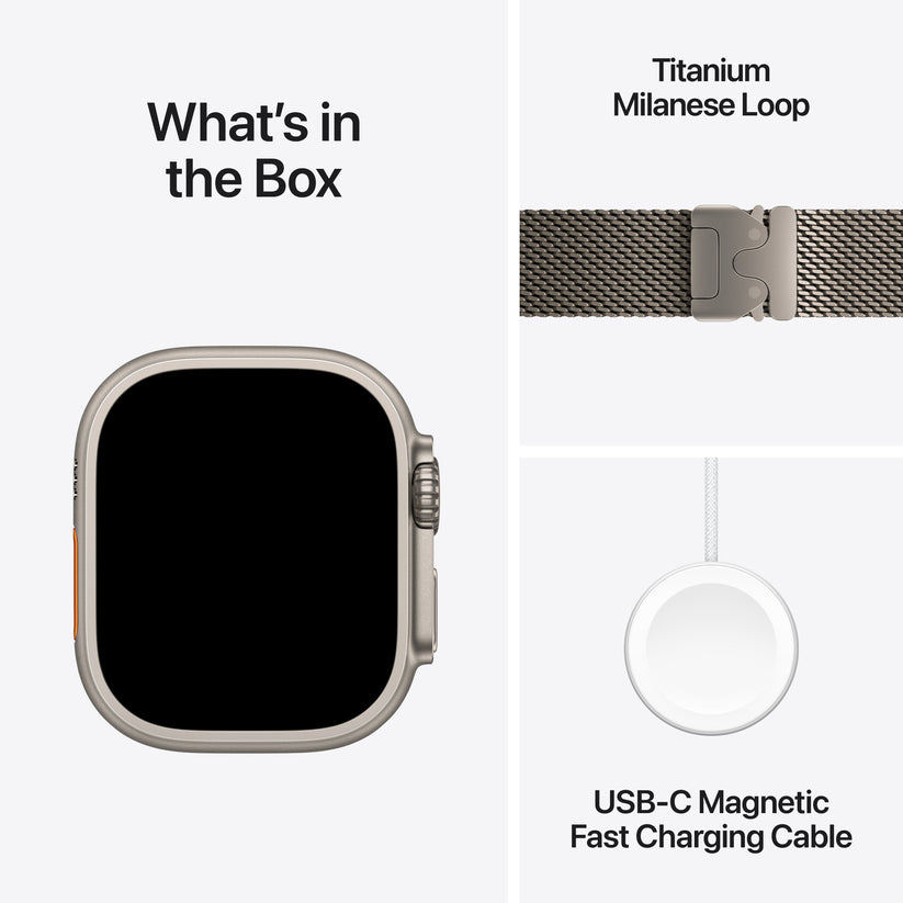 Apple Watch Ultra 3 GPS + Cellular 49mm Natural Titanium Case with Natural Titanium Milanese Loop - Large - iSTYLE.hr