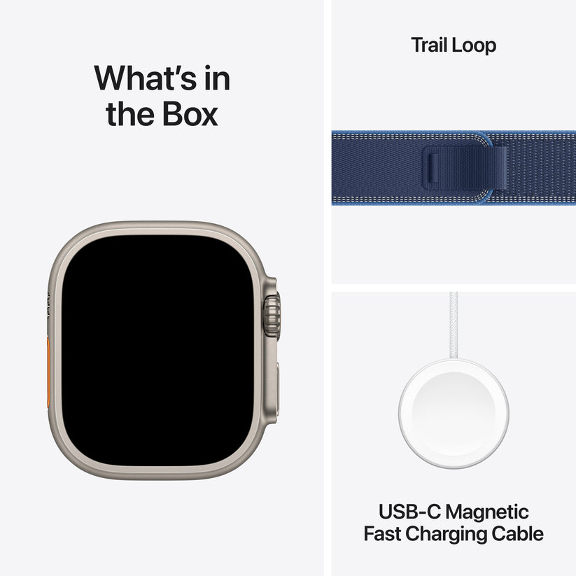 Apple Watch Ultra 3 GPS + Cellular 49mm Natural Titanium Case with Blue/Bright Blue Trail Loop - S/M - iSTYLE.hr