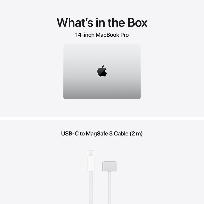 MacBook Pro 14 CTO: Čip M5 s 10-jezgrenim CPU i 10-jezgrenim GPU, 4 TB SSD, 32 GB RAM, Standardno, Hrvatski - Srebrna