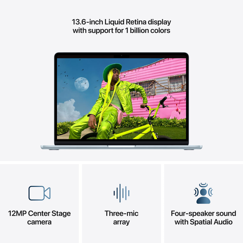 13-inch MacBook Air: Apple M5 chip with 10-core CPU and 10-core GPU, 1TB SSD - Sky Blue - iSTYLE.hr